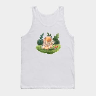 Hungry Pomeranian Misha Watercolour Painting Tank Top